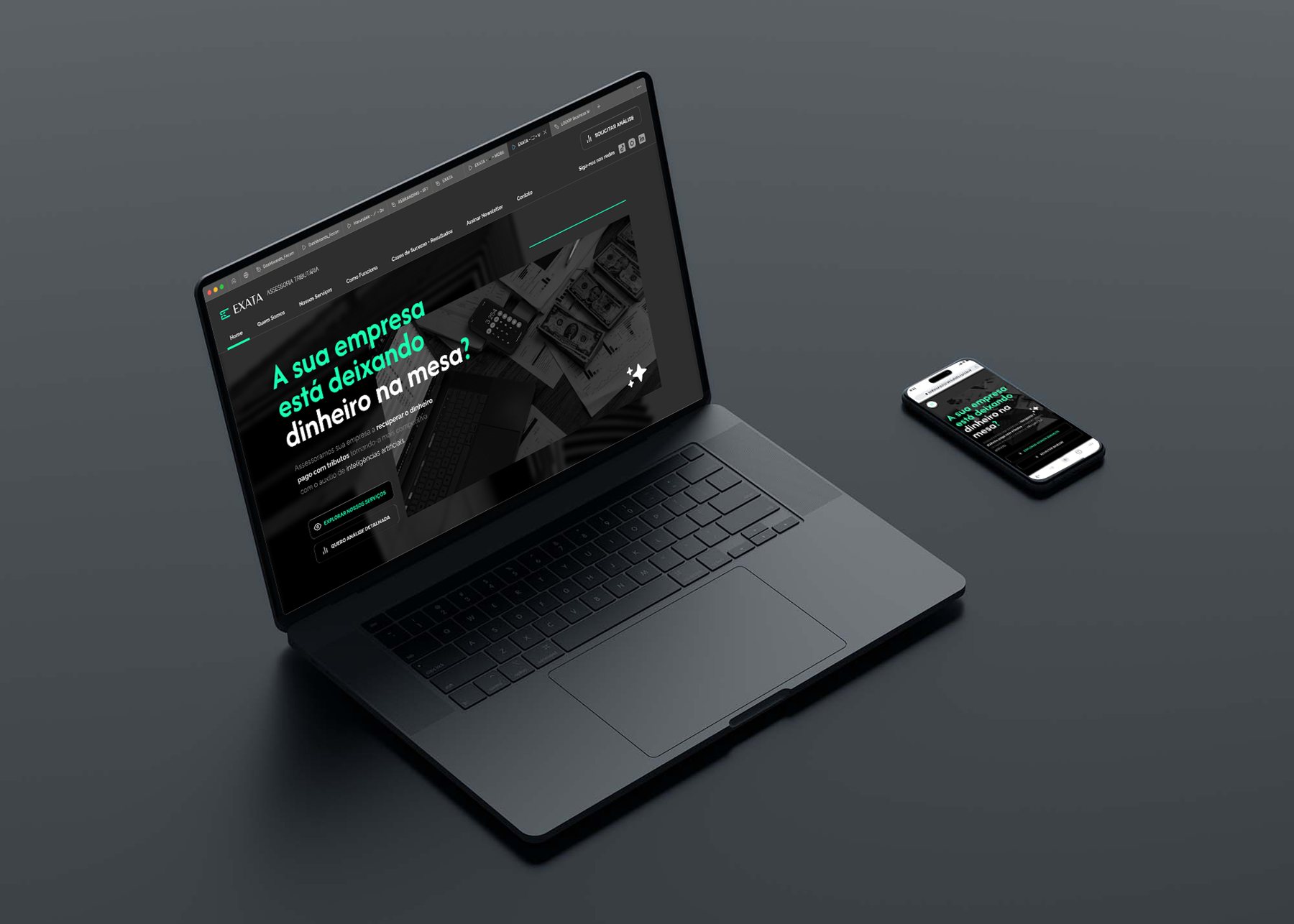 Website da Exata Consultoria